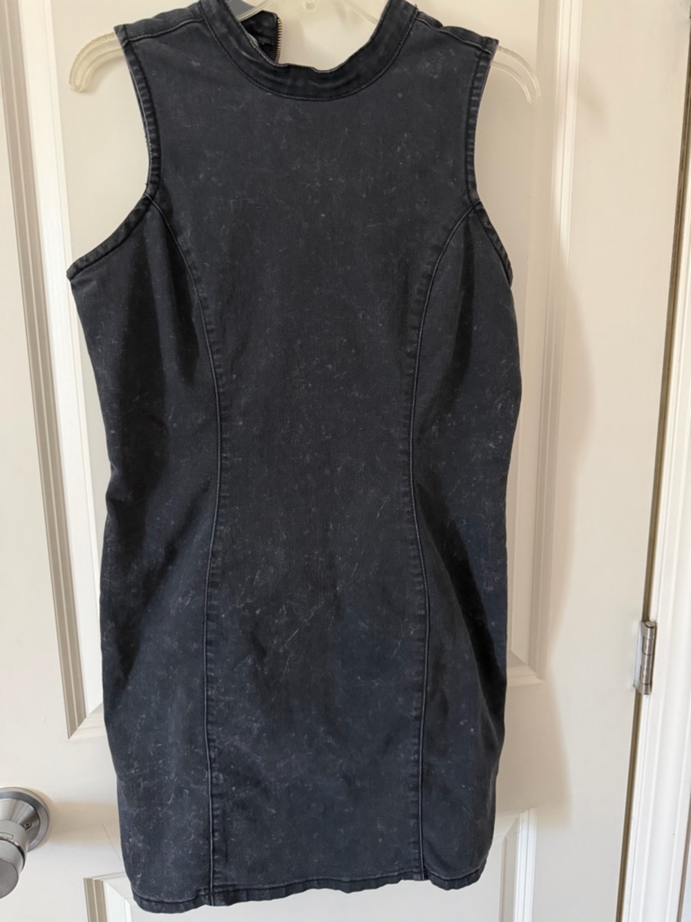 Nikki Minaj Sleeveless Washed Black Denim Dress